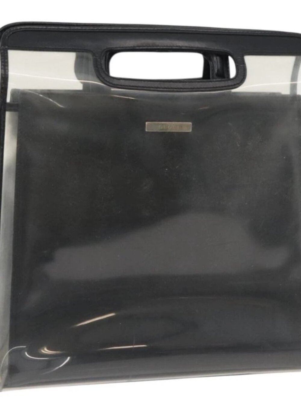 GUCCI Hand Bag Vinyl Black 002 2058 0454 5 Auth YKZ1500